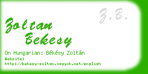zoltan bekesy business card